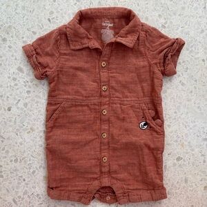 Cat & Jack Baby Romper Onesie Rust Red | Size 18M | 100% Cotton
